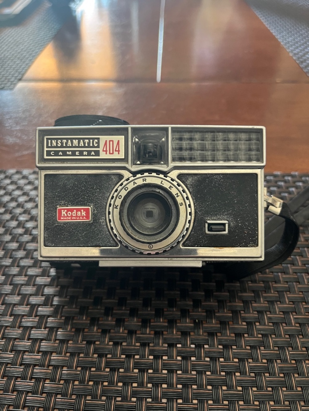 Kodak Instamatic 404 Black and Silver Pocket Film Camera